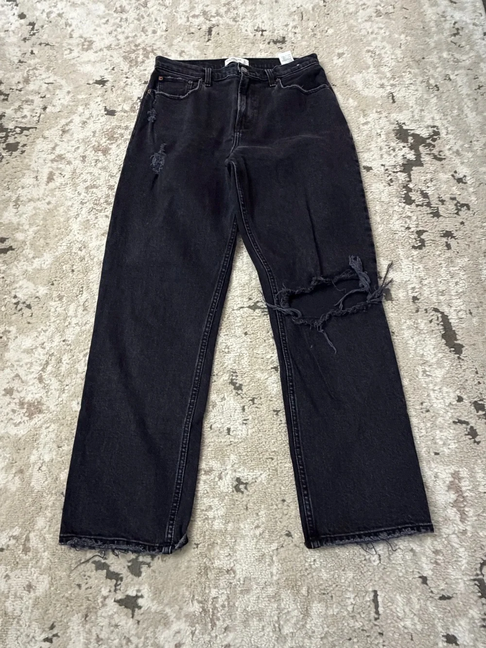 Abercrombie The 90s Straight Ultra High Rise Size 12 Regular